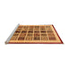 Sideview of Machine Washable Abstract Orange Modern Area Rugs, wshabs640org