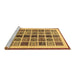 Sideview of Machine Washable Abstract Brown Modern Rug, wshabs640brn