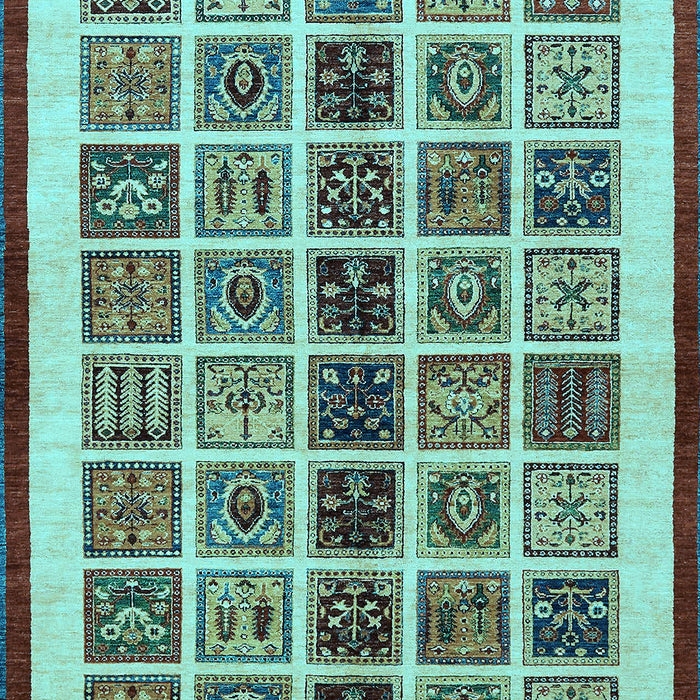 Machine Washable Abstract Light Blue Modern Rug, wshabs640lblu