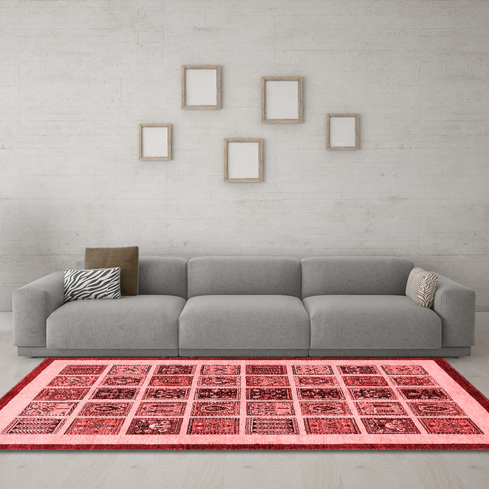 Modern Red Washable Rugs
