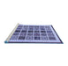 Sideview of Machine Washable Abstract Blue Modern Rug, wshabs640blu