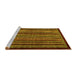 Sideview of Machine Washable Abstract Yellow Modern Rug, wshabs641yw