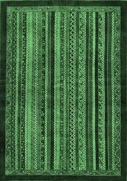 Abstract Emerald Green Modern Rug, abs641emgrn