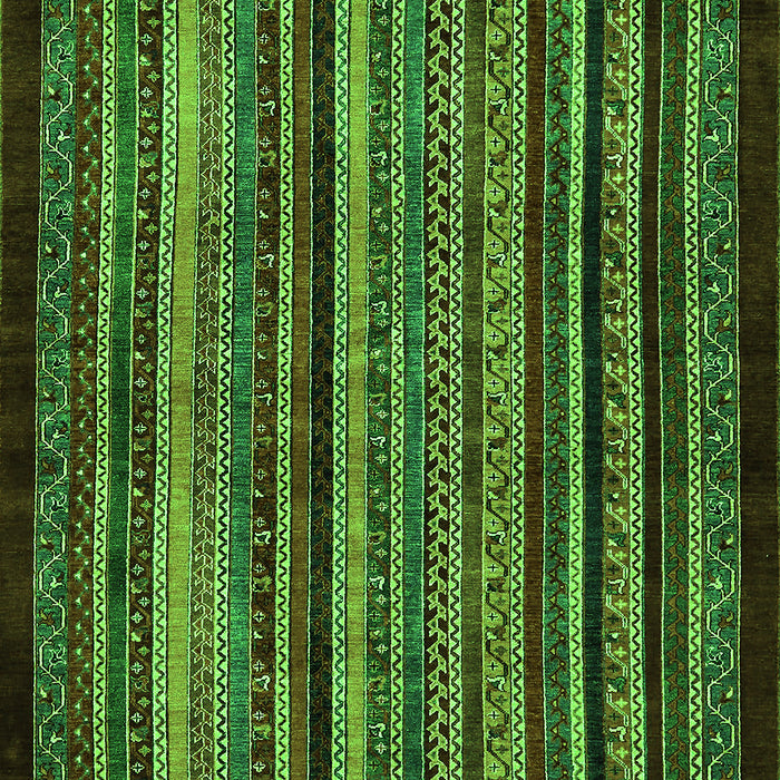 Machine Washable Abstract Green Modern Area Rugs, wshabs641grn