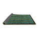 Sideview of Abstract Turquoise Modern Rug, abs641turq