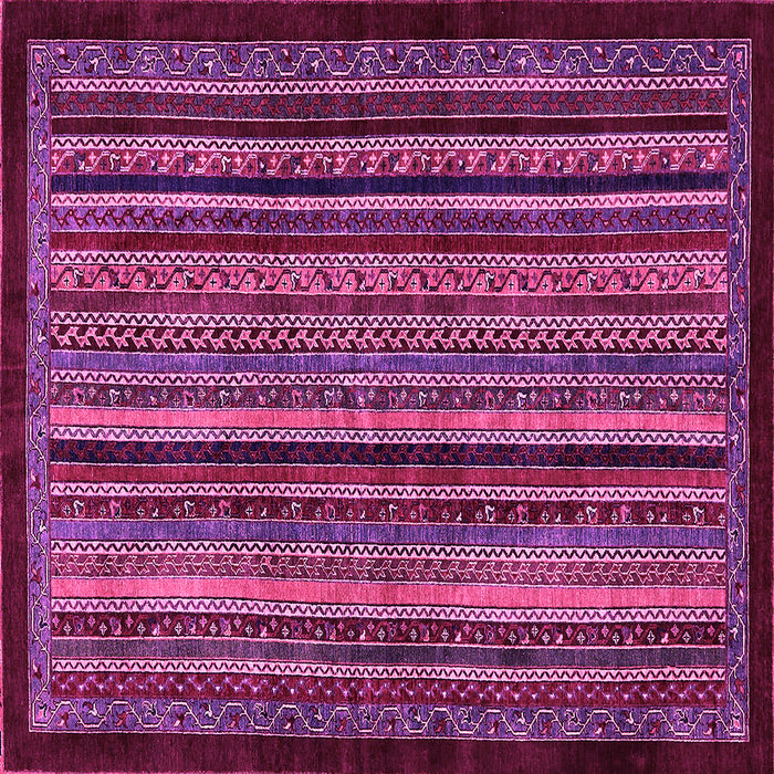 Square Machine Washable Abstract Pink Modern Rug, wshabs641pnk