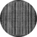 Round Abstract Gray Modern Rug, abs641gry