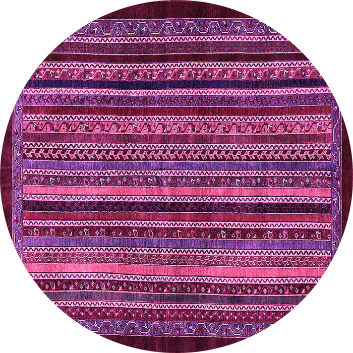 Round Machine Washable Abstract Pink Modern Rug, wshabs641pnk