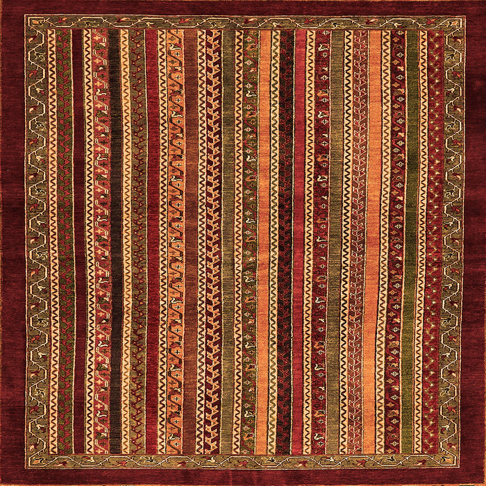 Square Abstract Orange Modern Rug, abs641org