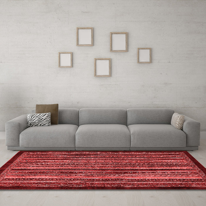 Modern Red Washable Rugs