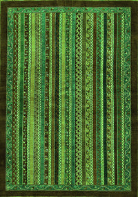 Abstract Green Modern Rug, abs641grn