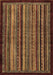 Machine Washable Abstract Brown Modern Rug, wshabs641brn