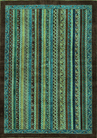 Abstract Turquoise Modern Rug, abs641turq