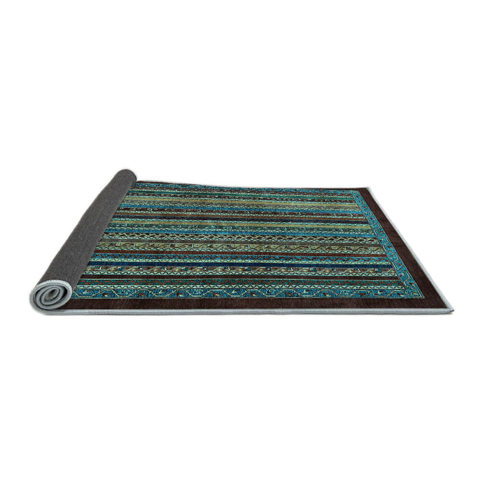 Sideview of Abstract Light Blue Modern Rug, abs641lblu