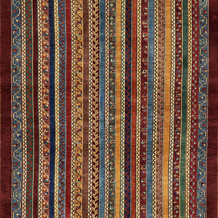 Abstract Dark Almond Brown Modern Rug, abs641