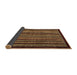 Sideview of Abstract Brown Modern Rug, abs641brn