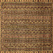 Square Oriental Brown Modern Rug, abs642brn