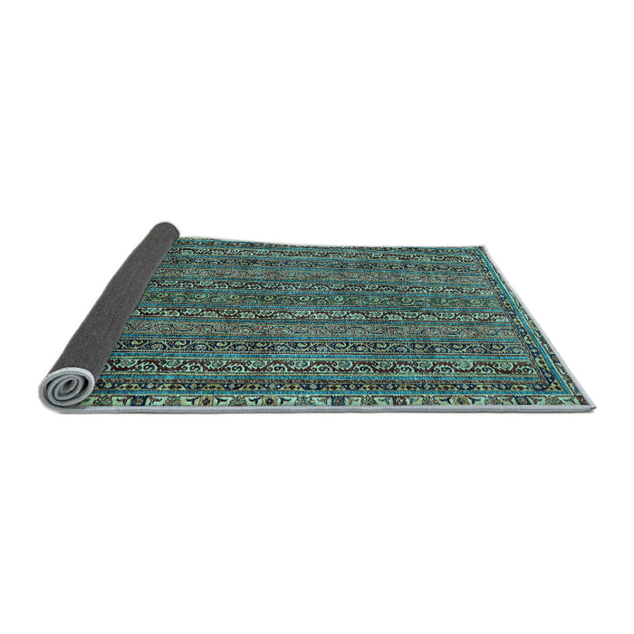Sideview of Oriental Light Blue Modern Rug, abs642lblu