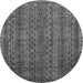 Round Oriental Gray Modern Rug, abs642gry