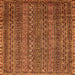 Square Oriental Orange Modern Rug, abs642org