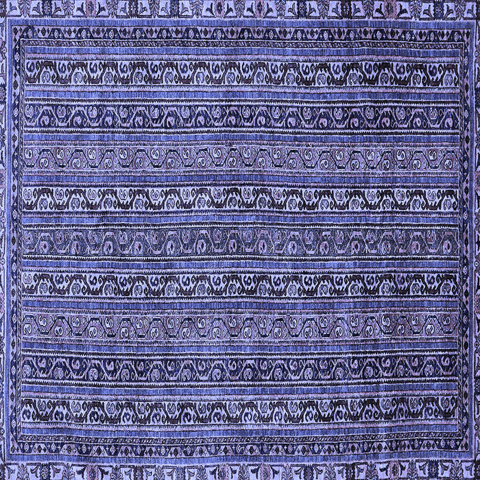 Square Machine Washable Oriental Blue Modern Rug, wshabs642blu