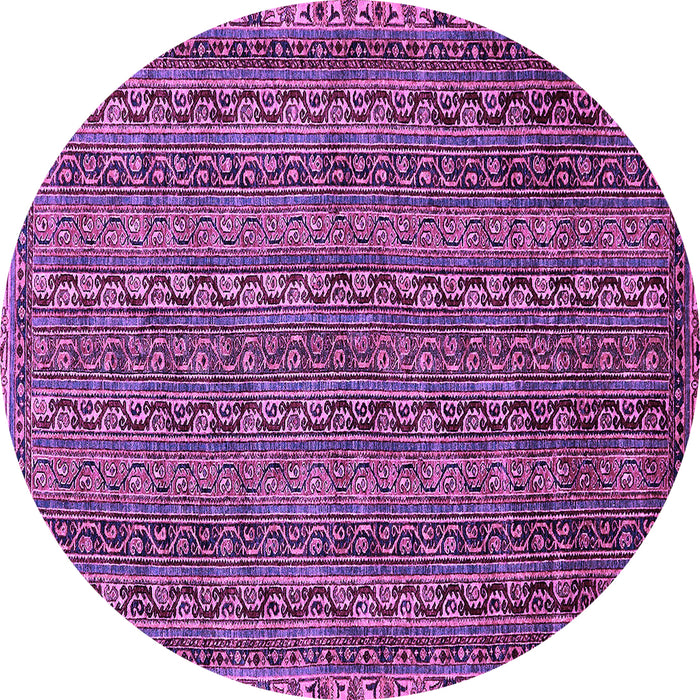 Round Oriental Purple Modern Rug, abs642pur