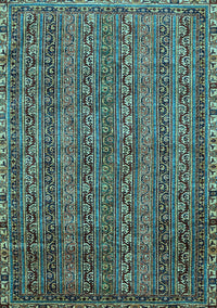 Oriental Light Blue Modern Rug, abs642lblu