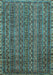 Oriental Light Blue Modern Rug, abs642lblu