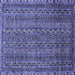 Square Oriental Blue Modern Rug, abs642blu