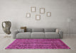 Machine Washable Oriental Pink Modern Rug in a Living Room, wshabs642pnk