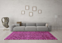 Machine Washable Oriental Pink Modern Rug, wshabs642pnk