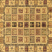 Square Oriental Brown Modern Rug, abs643brn