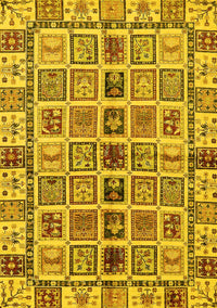 Oriental Yellow Modern Rug, abs643yw