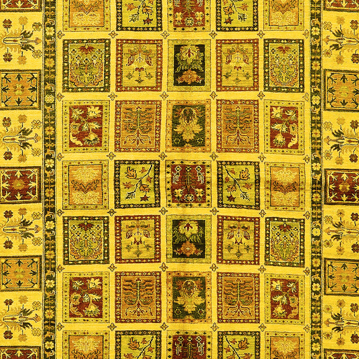 Oriental Yellow Modern Rug, abs643yw