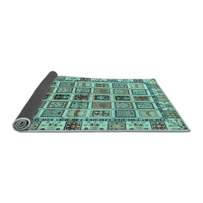 Sideview of Oriental Light Blue Modern Rug, abs643lblu