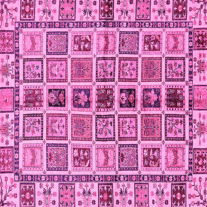 Square Oriental Pink Modern Rug, abs643pnk