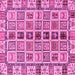 Square Oriental Pink Modern Rug, abs643pnk