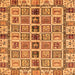 Square Oriental Orange Modern Rug, abs643org