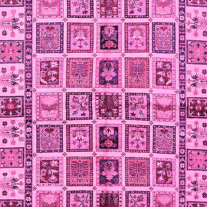 Machine Washable Oriental Pink Modern Rug, wshabs643pnk