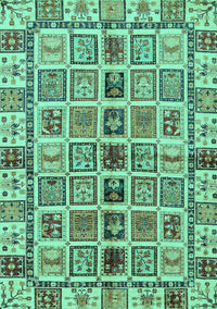 Oriental Turquoise Modern Rug, abs643turq