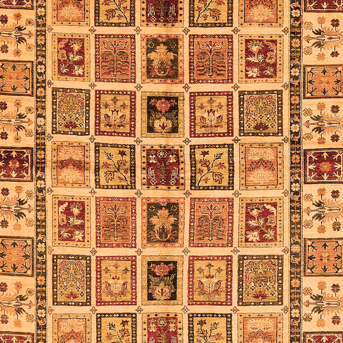 Machine Washable Oriental Orange Modern Area Rugs, wshabs643org