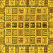 Square Oriental Yellow Modern Rug, abs643yw