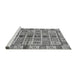 Sideview of Machine Washable Oriental Gray Modern Rug, wshabs643gry