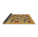 Sideview of Abstract Saffron Yellow Oriental Rug, abs644