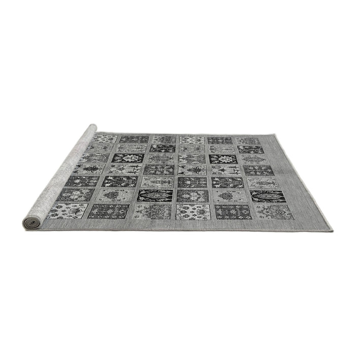 Sideview of Machine Washable Oriental Gray Modern Rug, wshabs644gry