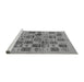 Sideview of Machine Washable Oriental Gray Modern Rug, wshabs644gry