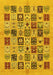 Machine Washable Oriental Yellow Modern Rug, wshabs644yw