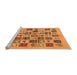 Sideview of Machine Washable Oriental Orange Modern Area Rugs, wshabs644org