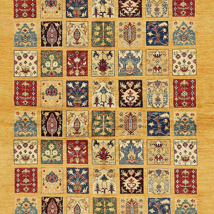 Abstract Saffron Yellow Oriental Rug, abs644