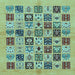 Square Oriental Light Blue Modern Rug, abs644lblu